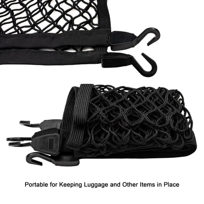 VEHIRIE Elastic Cargo Net for SUV, Car Trunk Net Organizer with ABS Hook Storage Mesh Cargo Nets 27.5"x19.6" for Truck Bed Tailgate Netting Accessories