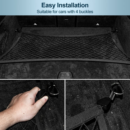 VEHIRIE Elastic Cargo Net for SUV, Car Trunk Net Organizer with ABS Hook Storage Mesh Cargo Nets 27.5"x19.6" for Truck Bed Tailgate Netting Accessories