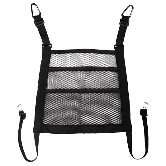 VEHIRIE 3-Layer Car Mesh Organizer Between Front Seat Backseat Mesh Storage Net